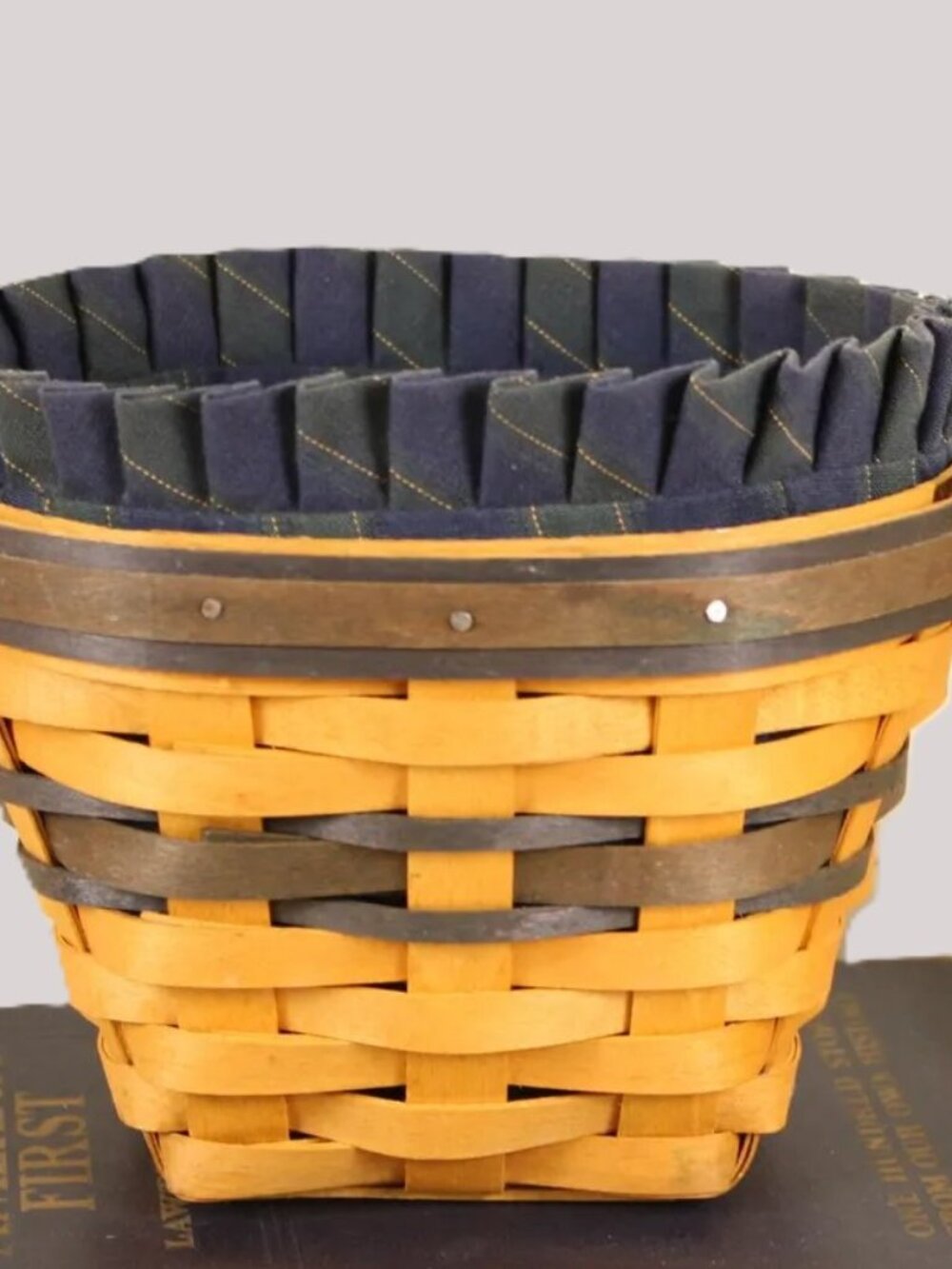 Longaberger 1999 Renewal Basket – Collector’s Club Edition with Liner & Protecto